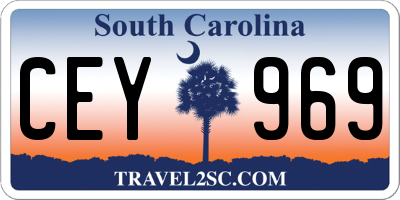 SC license plate CEY969
