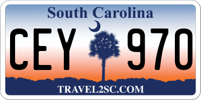 SC license plate CEY970
