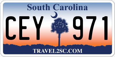 SC license plate CEY971