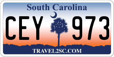 SC license plate CEY973