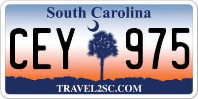 SC license plate CEY975