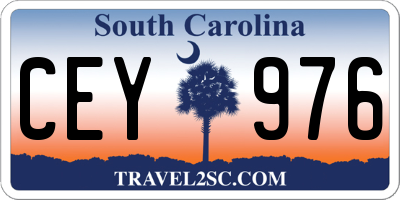 SC license plate CEY976