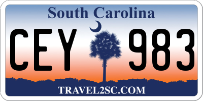 SC license plate CEY983
