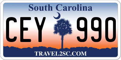 SC license plate CEY990