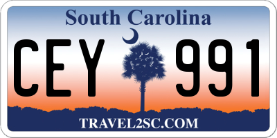 SC license plate CEY991
