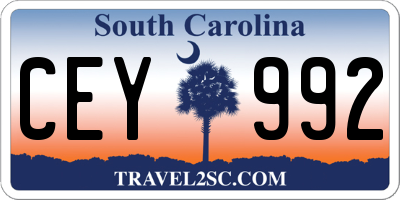 SC license plate CEY992