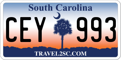 SC license plate CEY993
