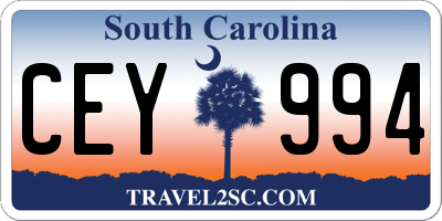 SC license plate CEY994