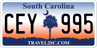 SC license plate CEY995