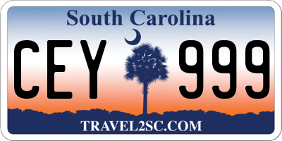 SC license plate CEY999
