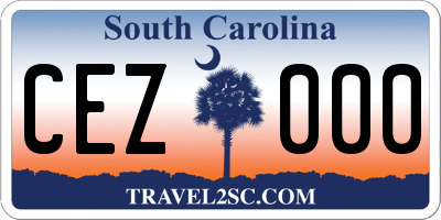 SC license plate CEZ000