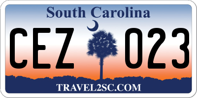 SC license plate CEZ023