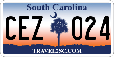 SC license plate CEZ024