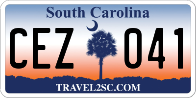 SC license plate CEZ041