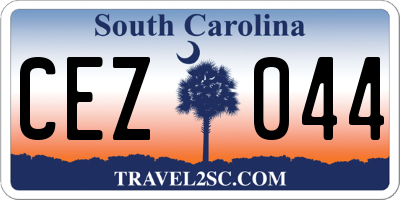 SC license plate CEZ044