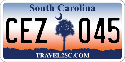 SC license plate CEZ045