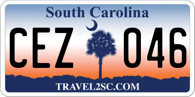 SC license plate CEZ046