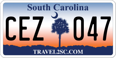 SC license plate CEZ047