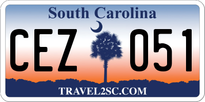SC license plate CEZ051