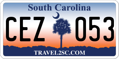 SC license plate CEZ053