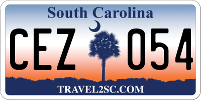 SC license plate CEZ054