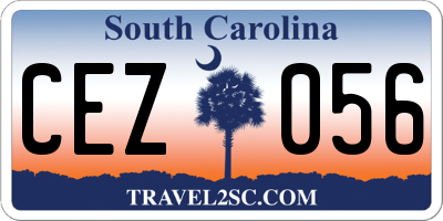 SC license plate CEZ056
