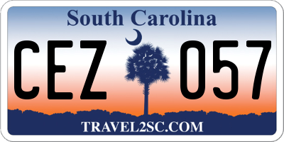SC license plate CEZ057