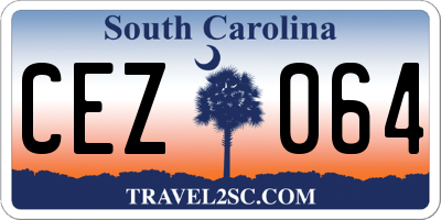 SC license plate CEZ064