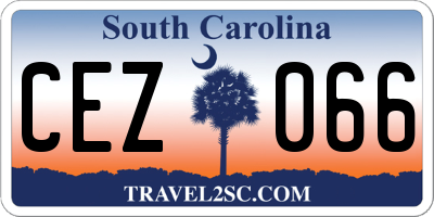SC license plate CEZ066