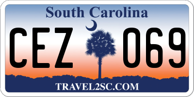 SC license plate CEZ069