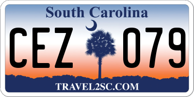 SC license plate CEZ079