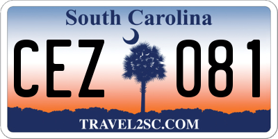 SC license plate CEZ081