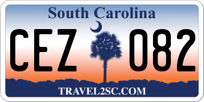SC license plate CEZ082