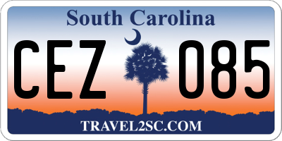 SC license plate CEZ085