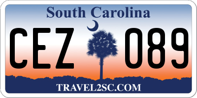 SC license plate CEZ089