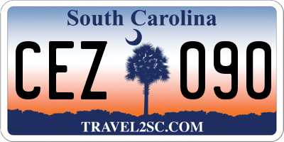 SC license plate CEZ090