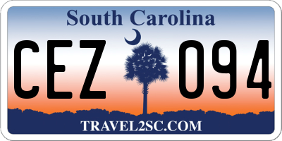 SC license plate CEZ094
