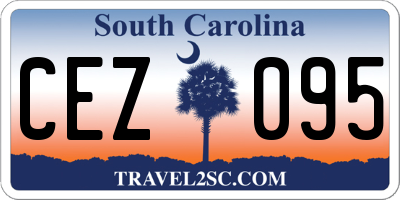 SC license plate CEZ095