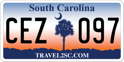 SC license plate CEZ097