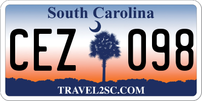 SC license plate CEZ098