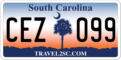 SC license plate CEZ099