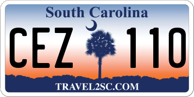 SC license plate CEZ110