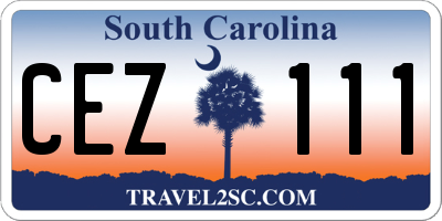 SC license plate CEZ111