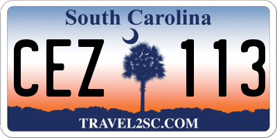 SC license plate CEZ113
