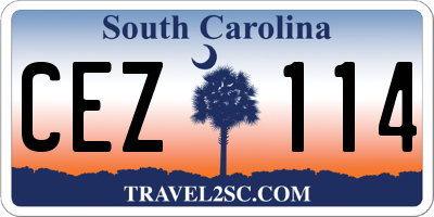 SC license plate CEZ114