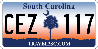 SC license plate CEZ117