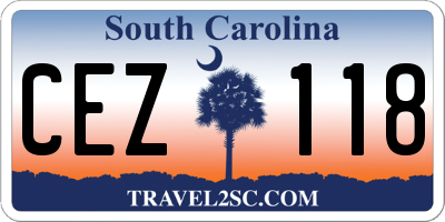 SC license plate CEZ118