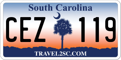 SC license plate CEZ119