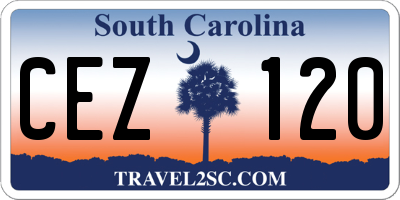 SC license plate CEZ120