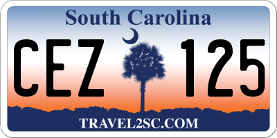 SC license plate CEZ125